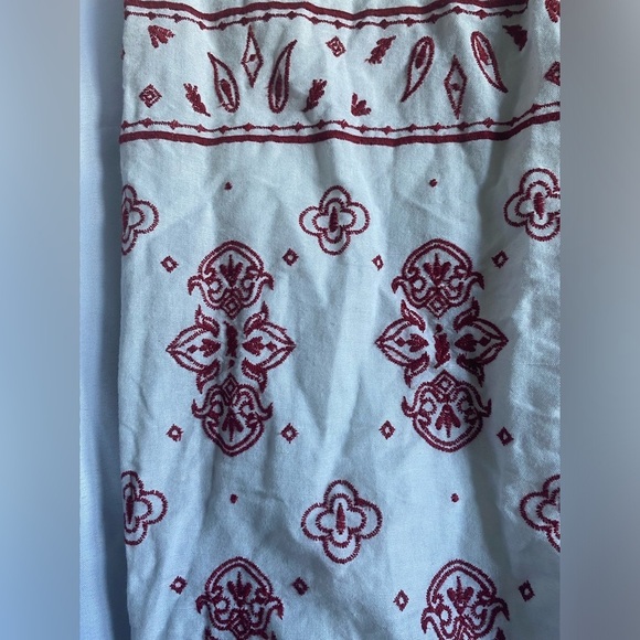 Anthropologie Ett Twa Jadida Embroidered Linen Blend Fully Lined Pant 4 TALL - Picture 4 of 10